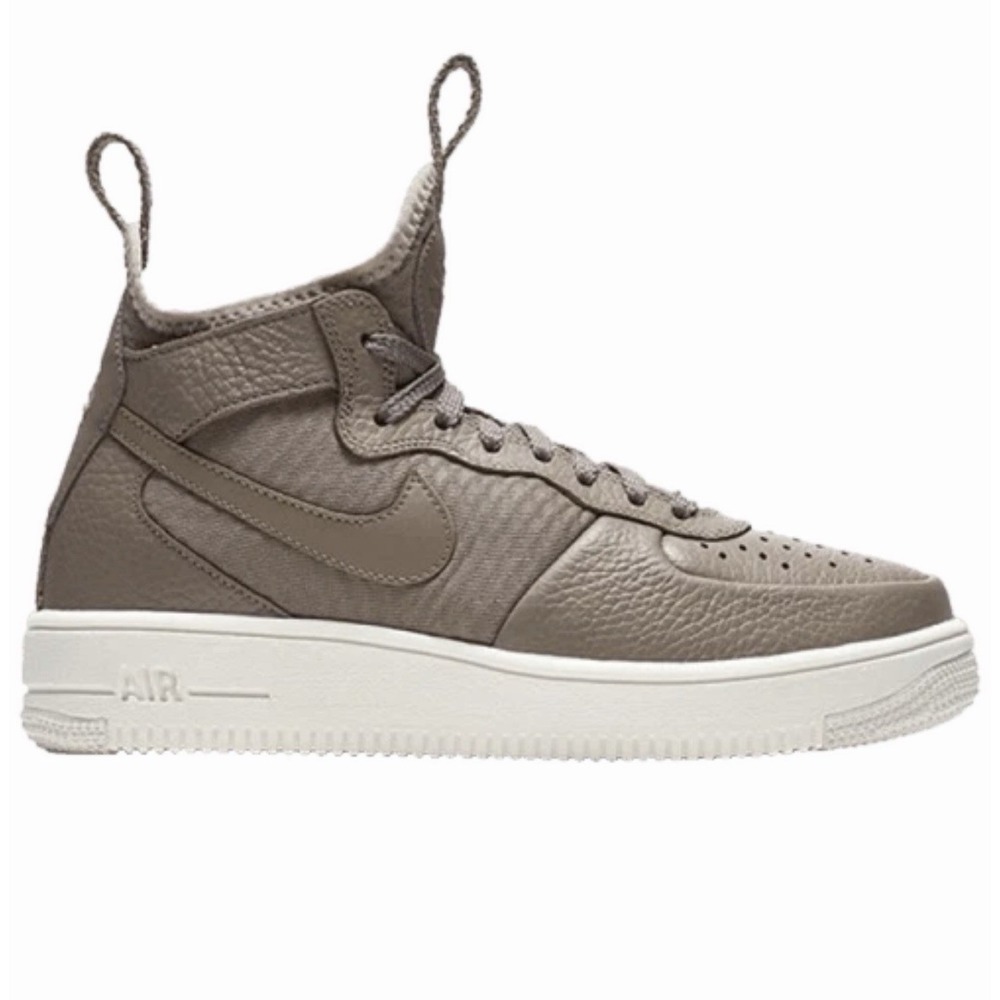 Nike Sz 9.5 Air Force 1 Ultraforce Mid Sepia Stone 864025-202 5/17/17